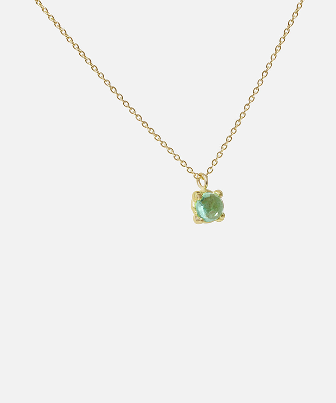 Side view of Dew 38 / Aquamarine Pendant