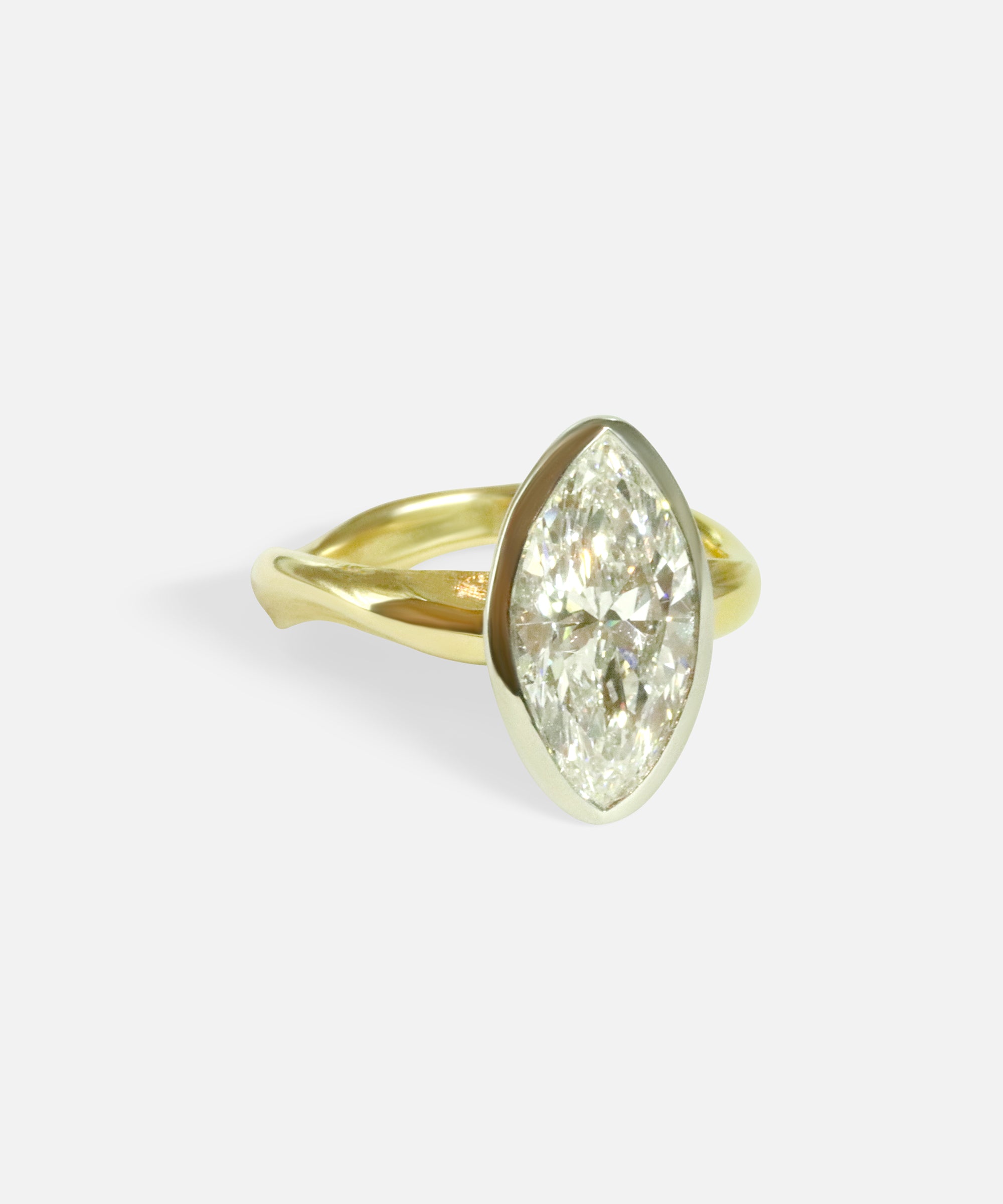 Side view of EunhaSoo Ring / Lab Marquise Diamond by Young Sun Song