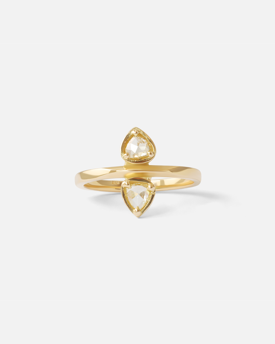 Toi Et Moi / 0.4ct Yellow Heart Diamond Ring By fitzgerald jewelry in rings Category
