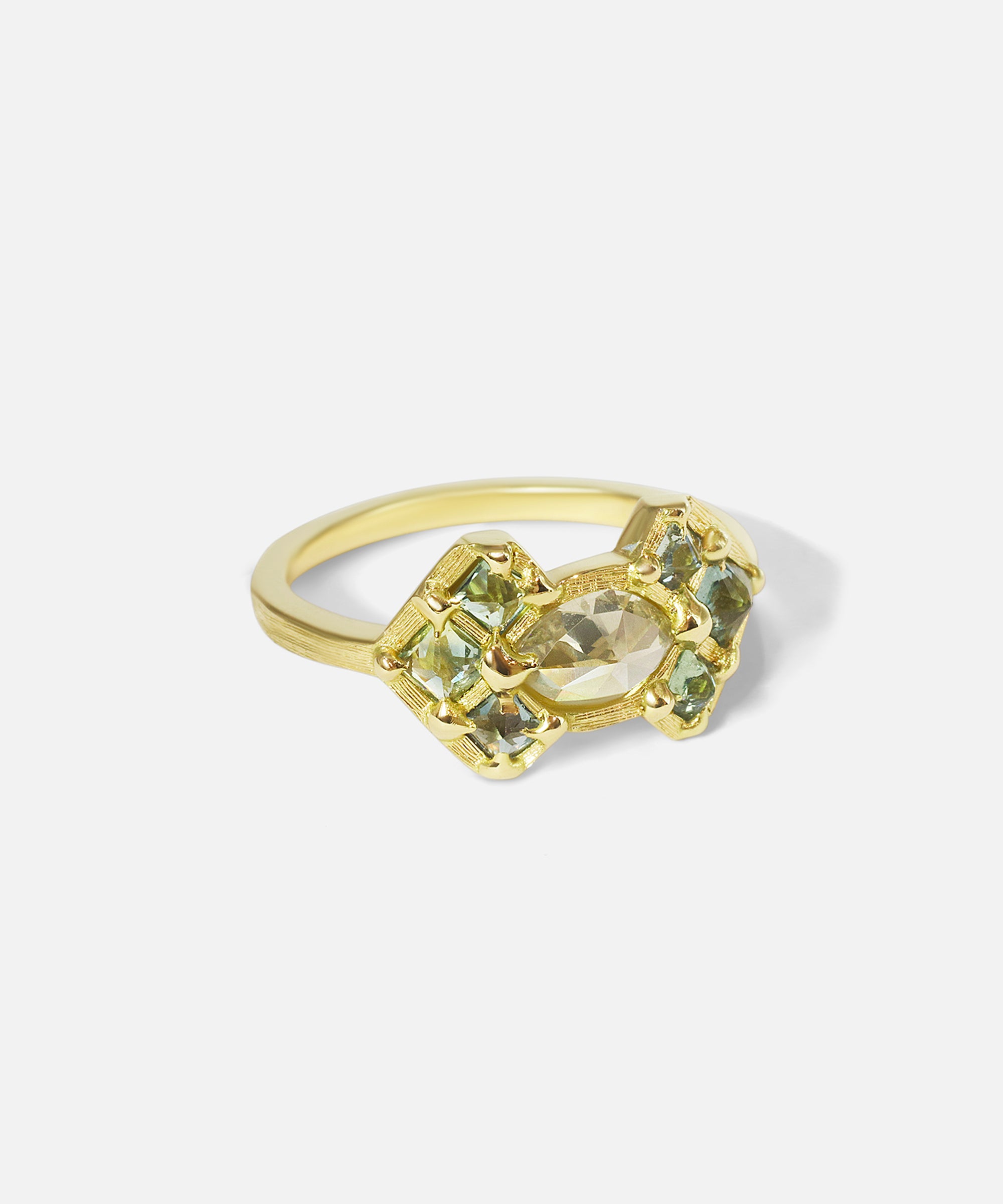 Side view of Silk / Signet Marquise Ring