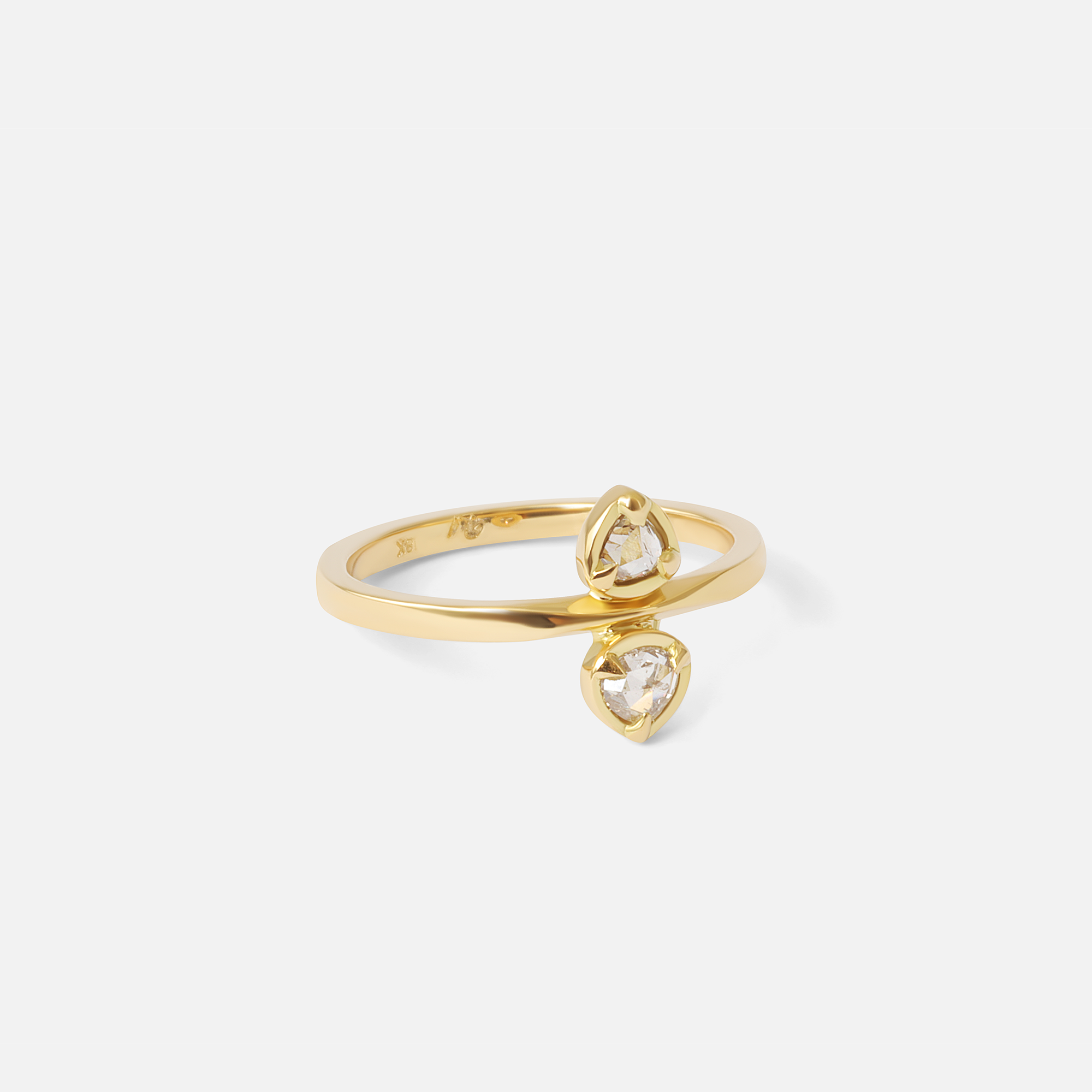 Toi Et Moi / 0.3ct White Heart Diamond Ring By fitzgerald jewelry in rings Category