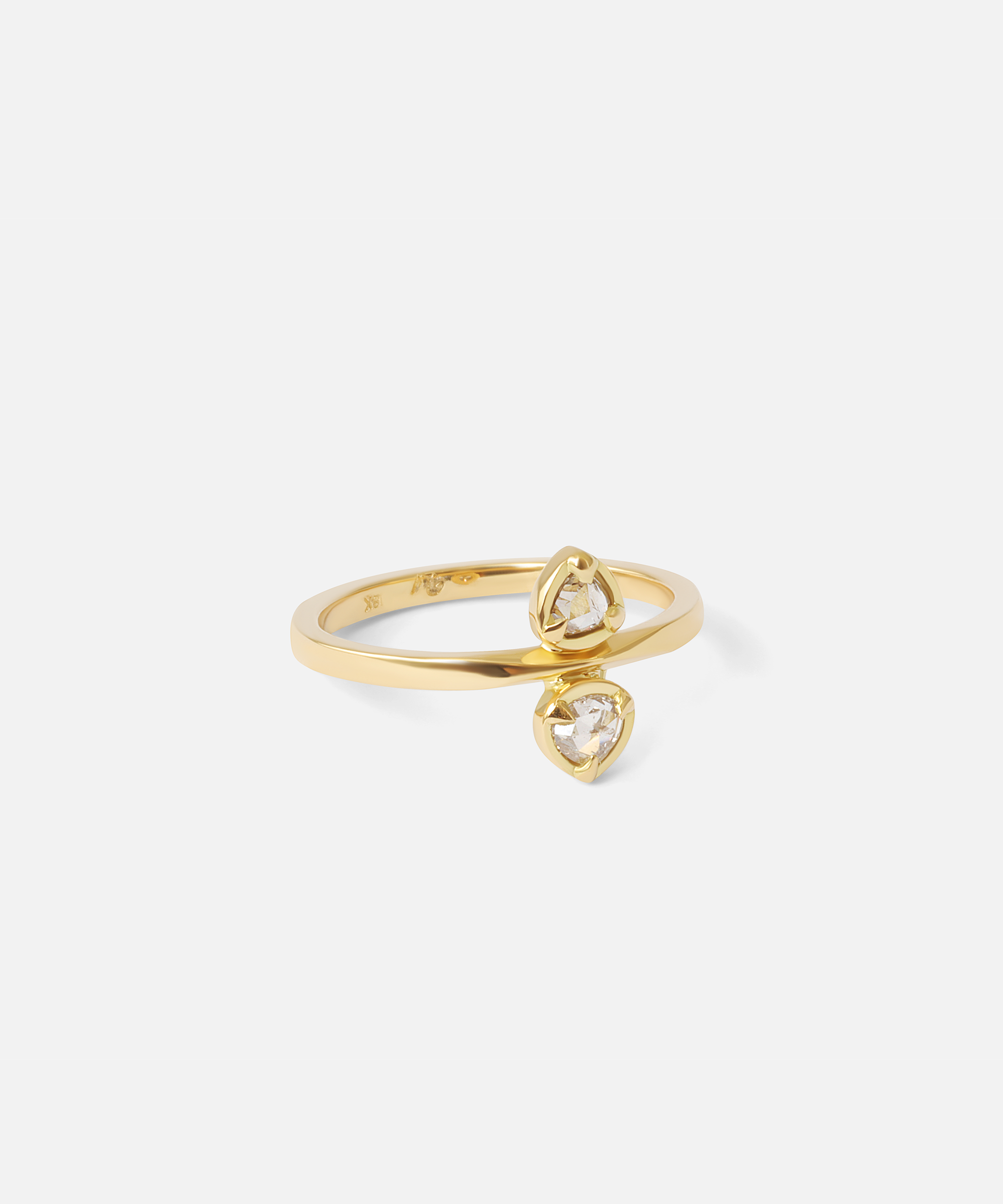 Toi Et Moi / 0.3ct White Heart Diamond Ring By fitzgerald jewelry