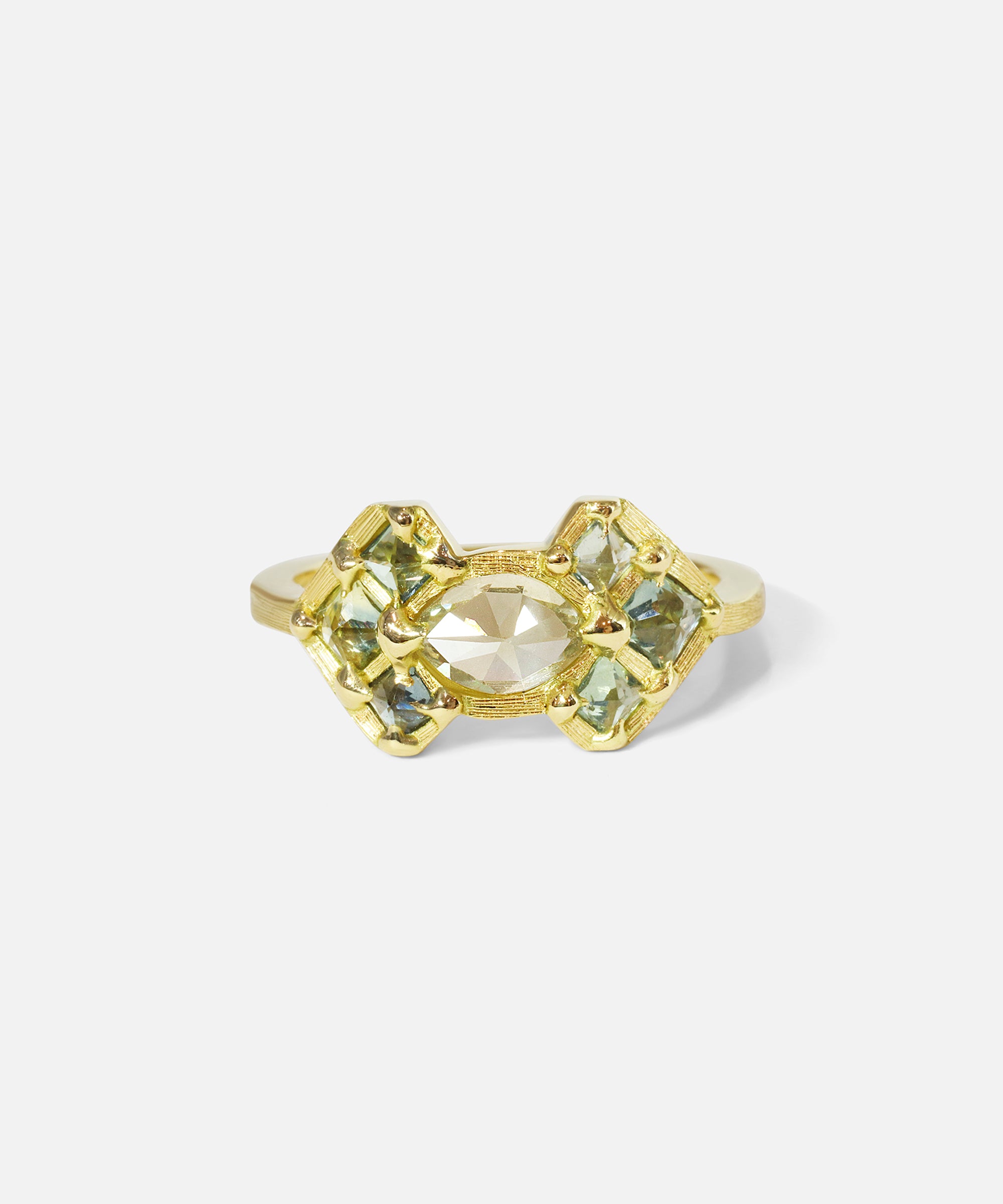 Front view of Silk / Signet Marquise Ring