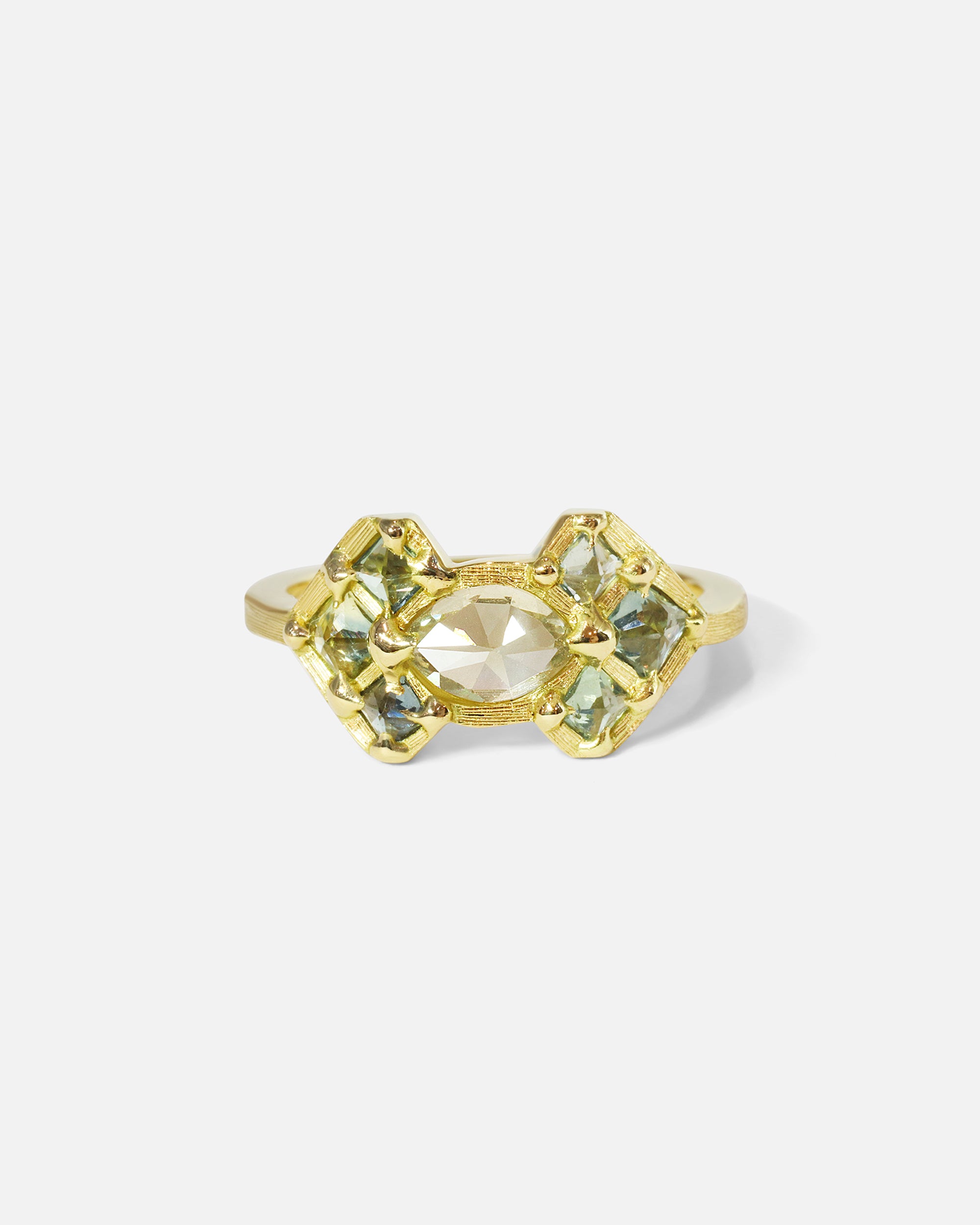 Front view of Silk / Signet Marquise Ring