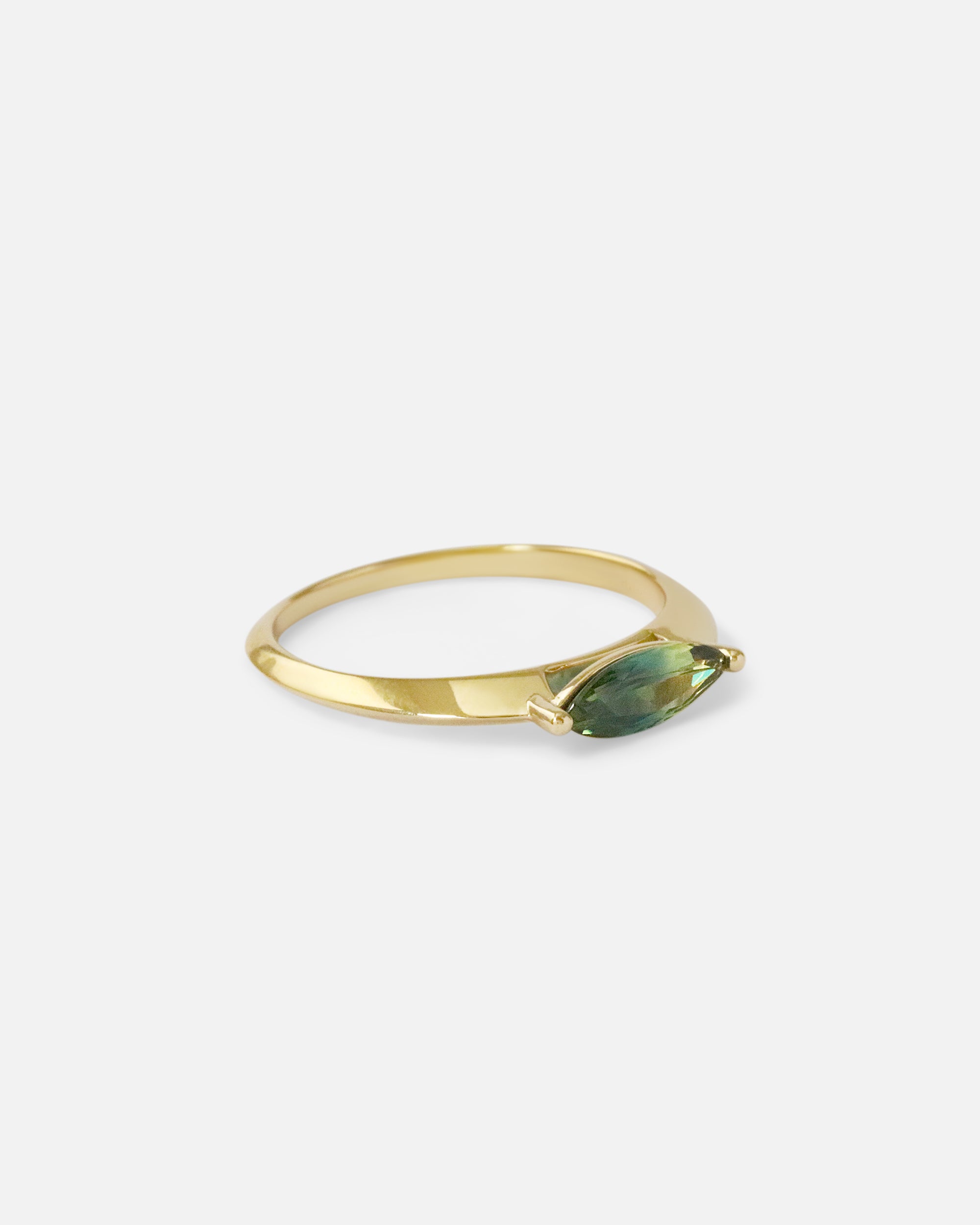 Side view of Florence / Marquise Sapphire Ring by Casual Seance