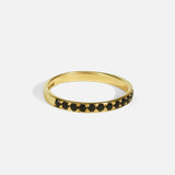 Side view of Precision Pave Band / Black Spinel by Ides