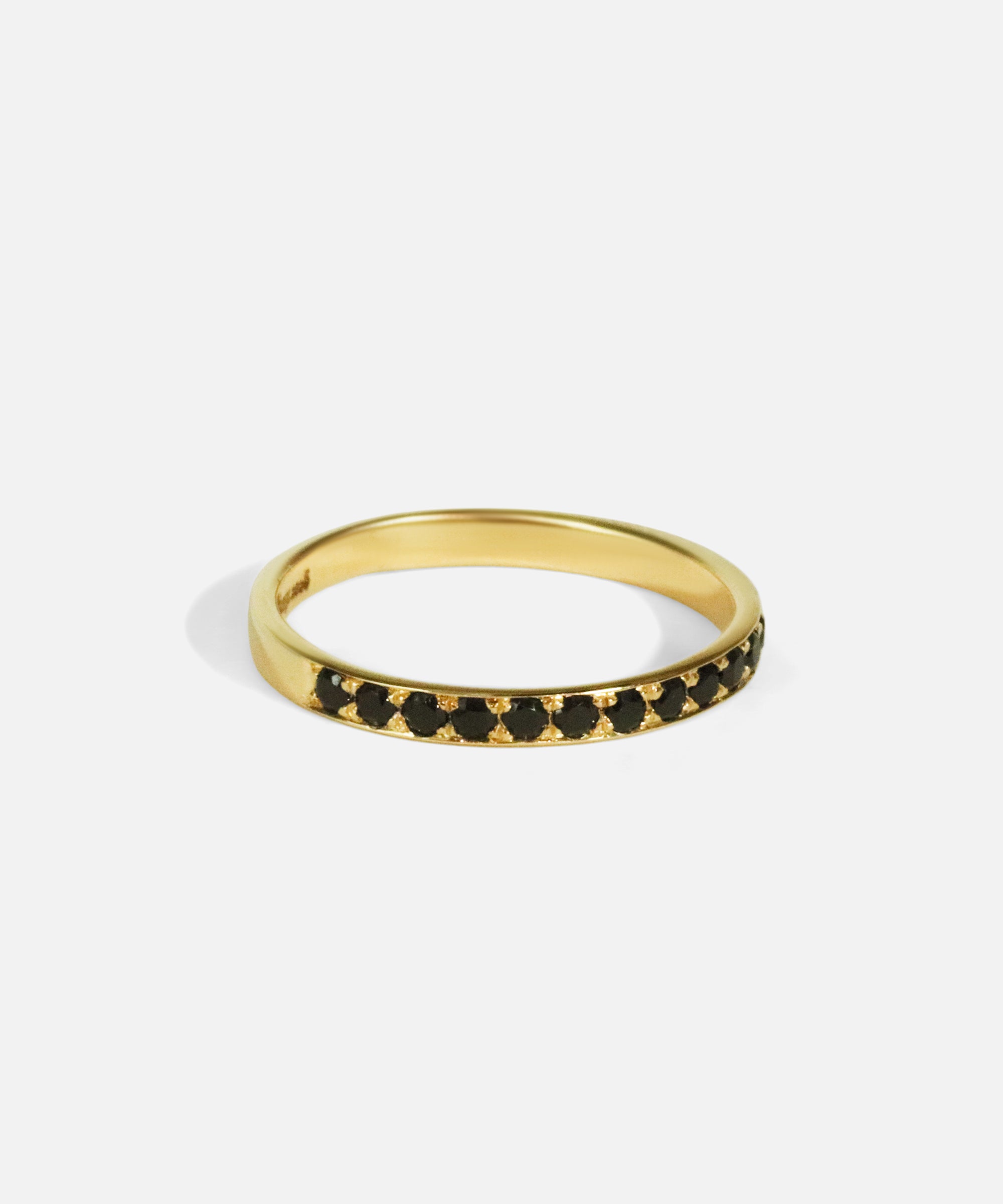 Side view of Precision Pave Band / Black Spinel by Ides