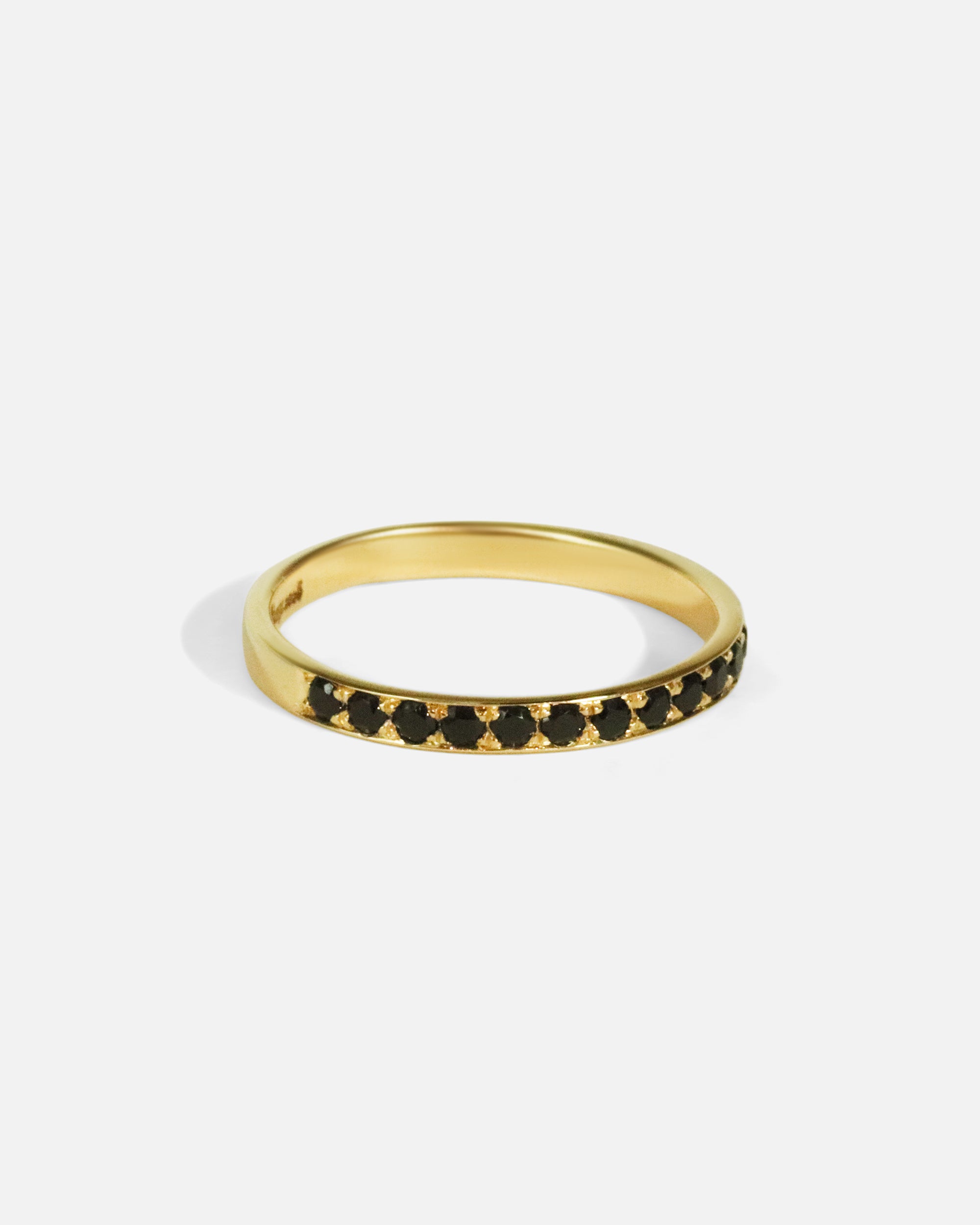 Side view of Precision Pave Band / Black Spinel by Ides