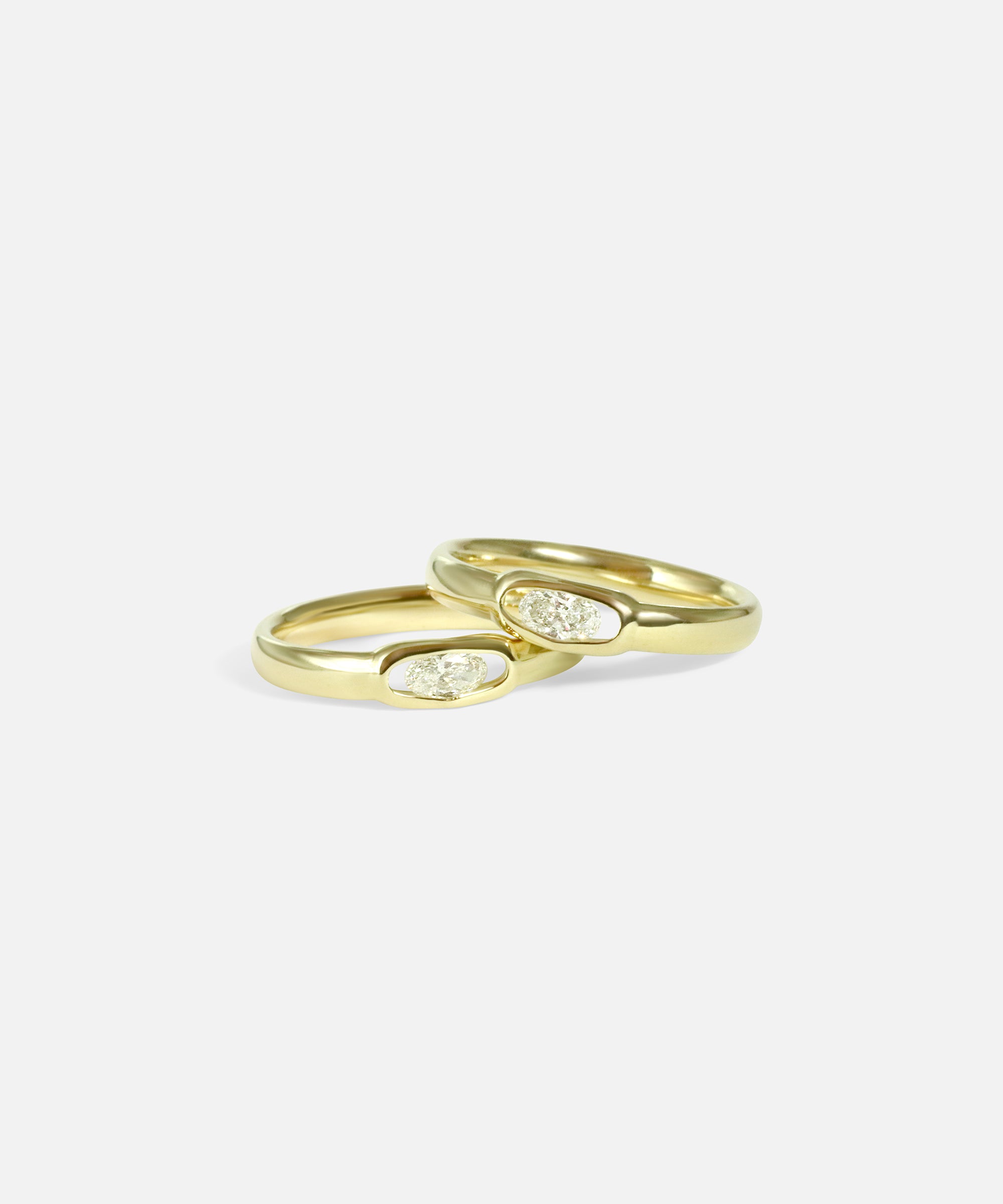 Stacked group view of two Heredita Rings by Lucia B Marti