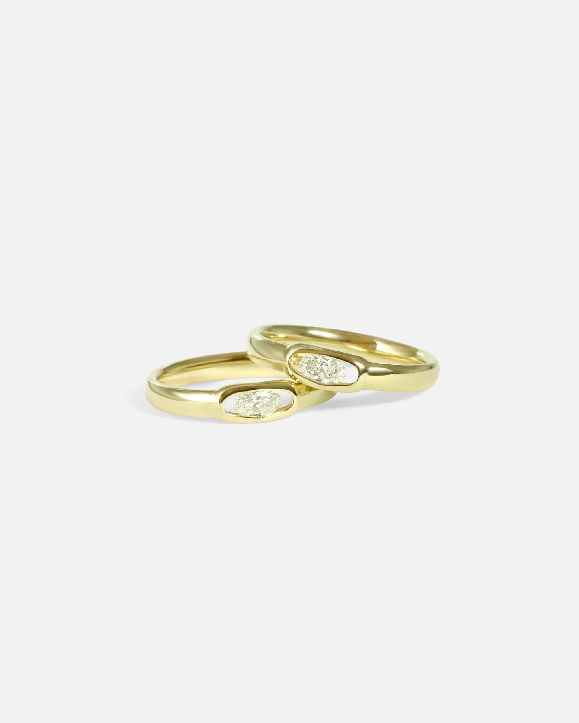 Stacked group view of two Heredita Rings by Lucia B Marti