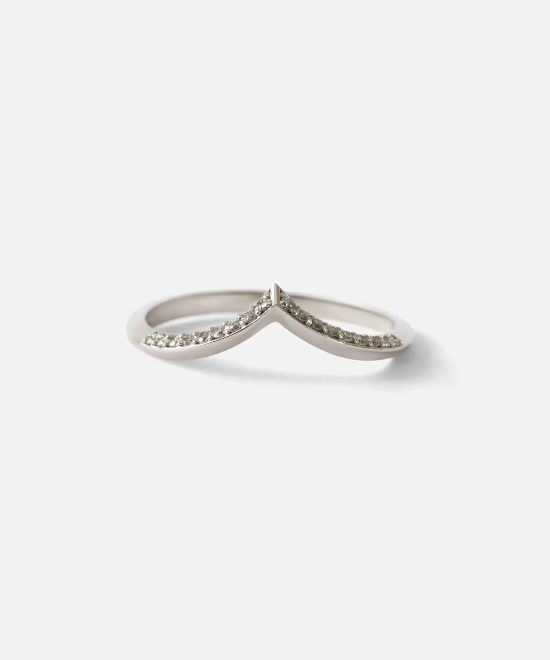 Front view of Hera / Pave Band By Ruoria in Platinum