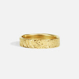 Front view of Petra Band in 14k yellow gold by Ides