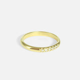 Thin Round Band / Pave 6 White Diamonds