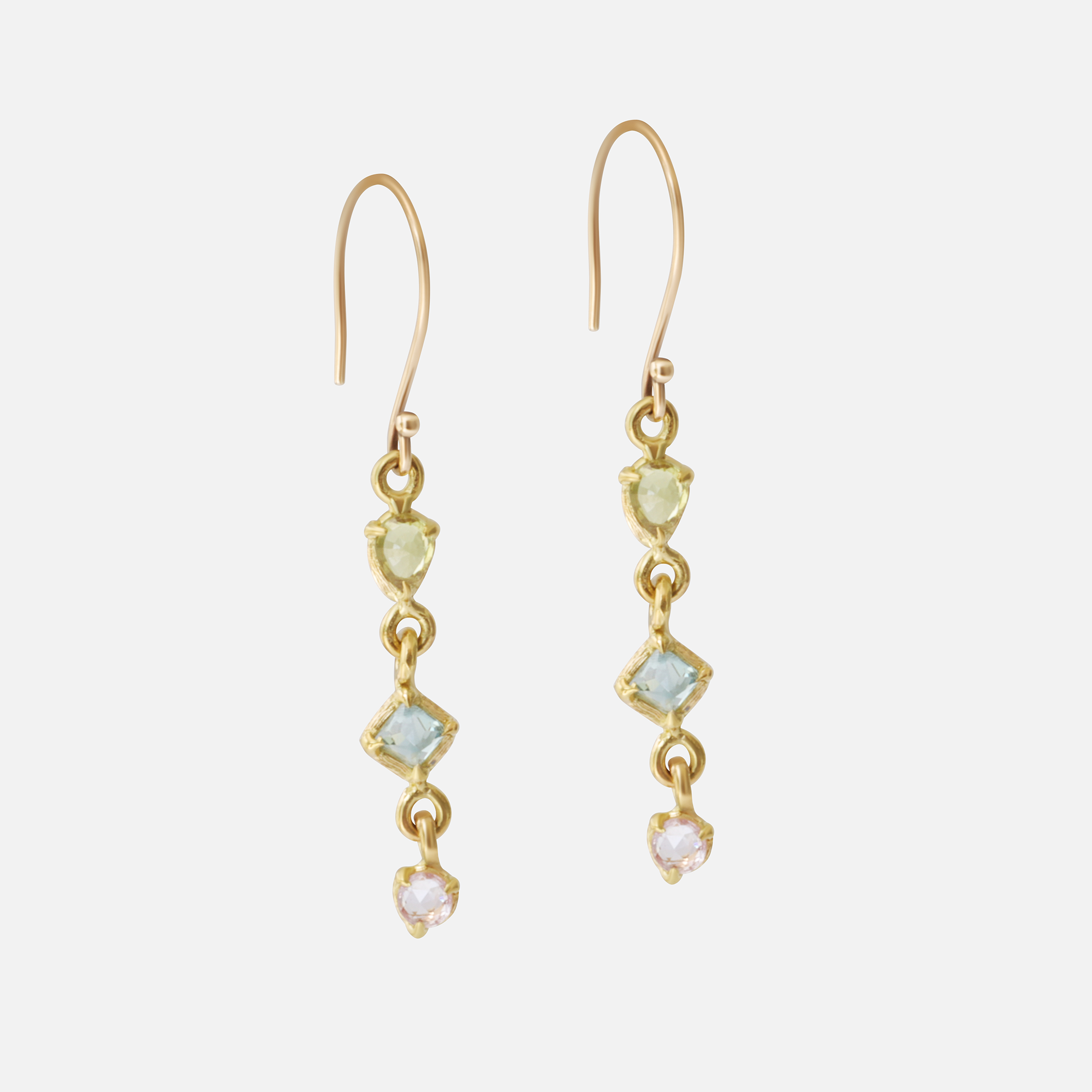 Silk / Pastel Drop Earrings By Hiroyo