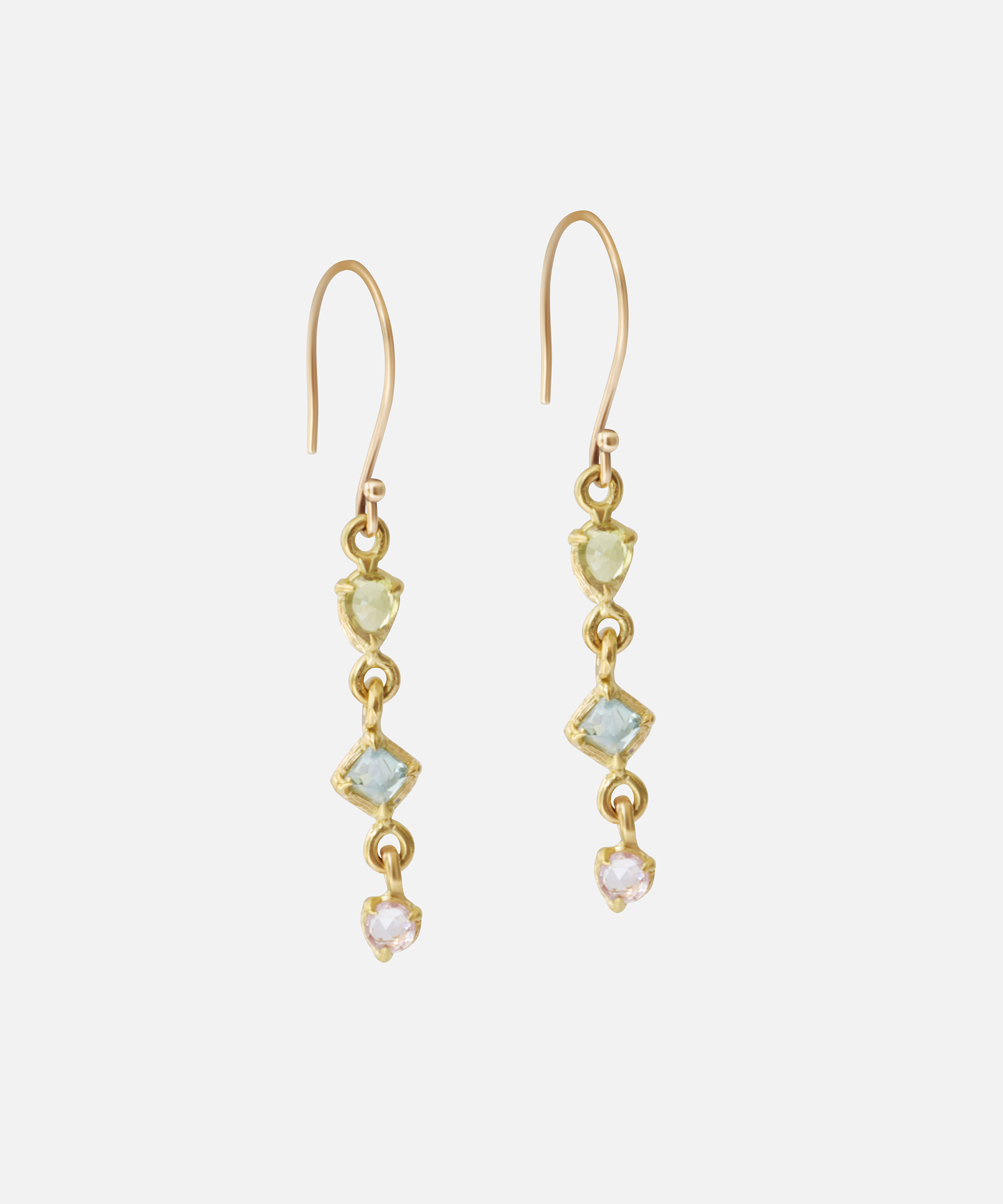 Silk / Pastel Drop Earrings By Hiroyo