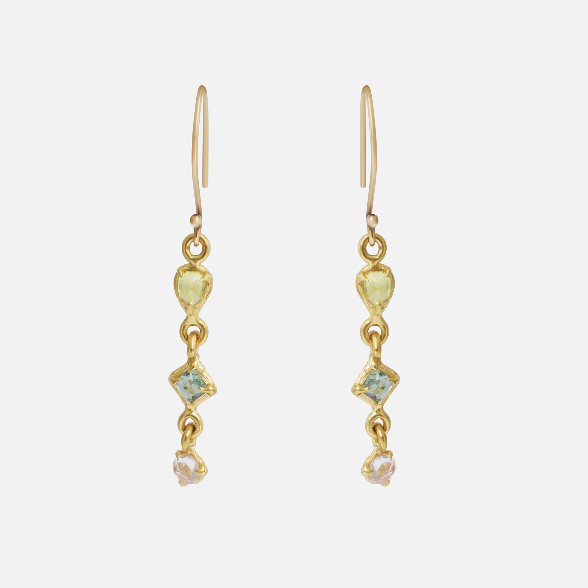 Silk / Pastel Drop Earrings By Hiroyo in earrings Category