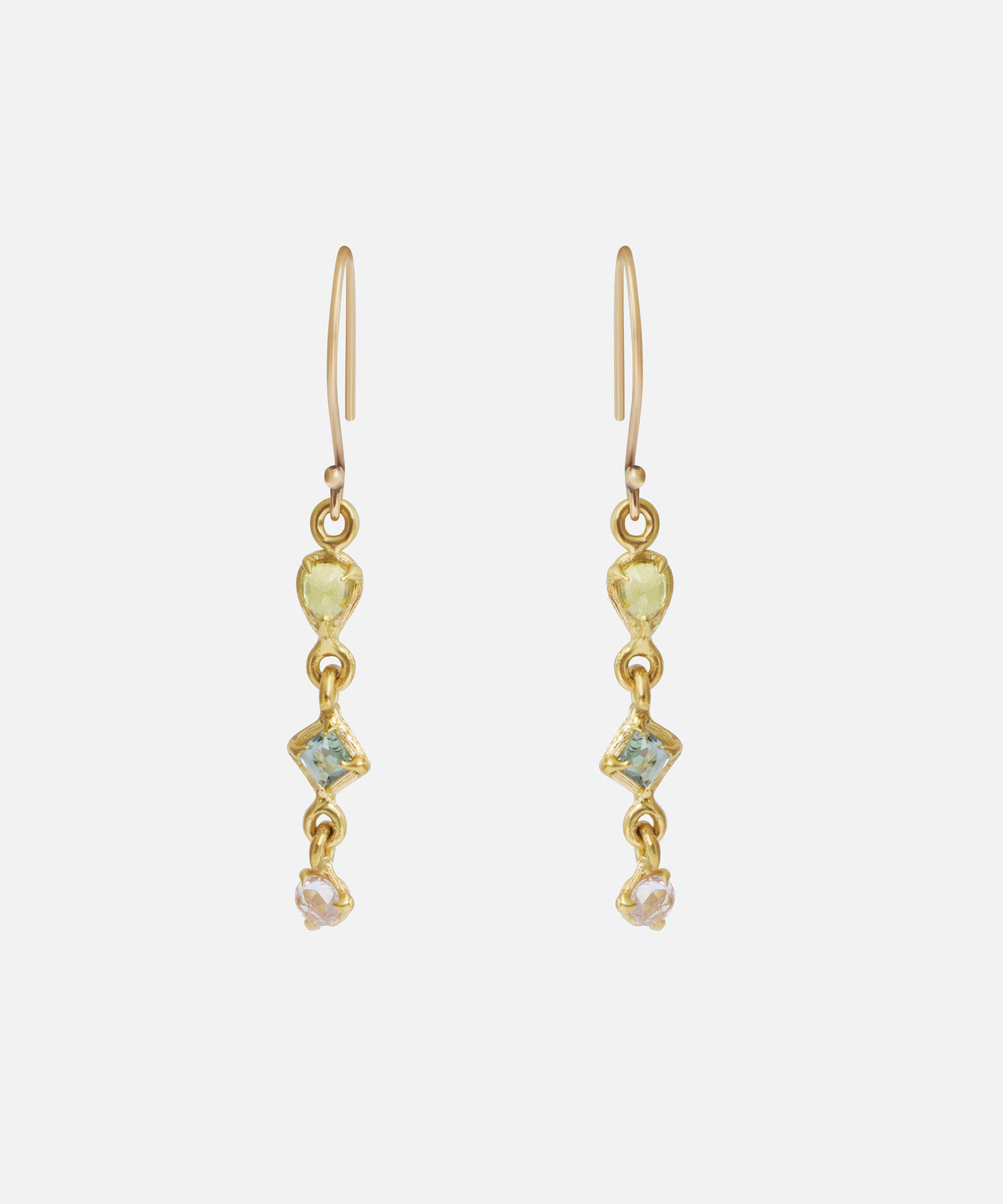 Silk / Pastel Drop Earrings By Hiroyo