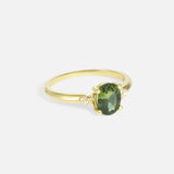 Side view of Rooney / Oval Sapphire Ring by Casual Seance