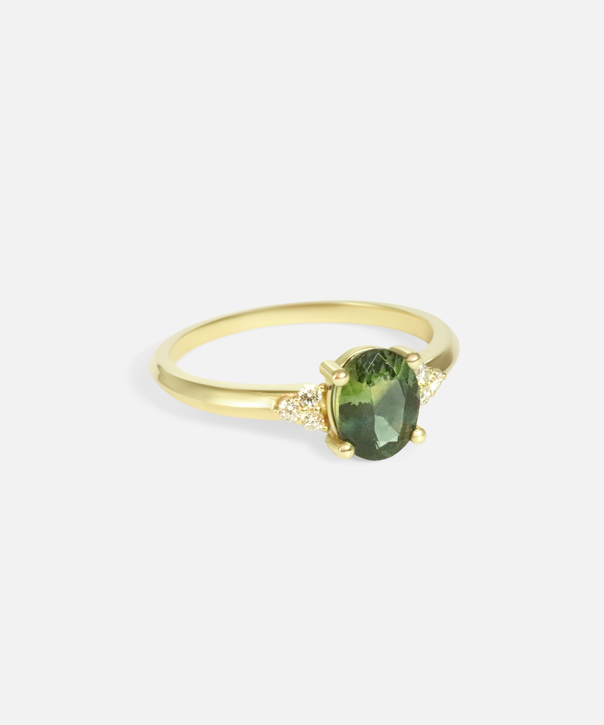 Side view of Rooney / Oval Sapphire Ring by Casual Seance