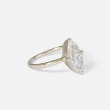 Angled side view of Dew 53 / Marquise Diamond Ring by Hiroyo