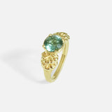 Angled view of Lotus Blossom Tourmaline Ring by Young Sun Song