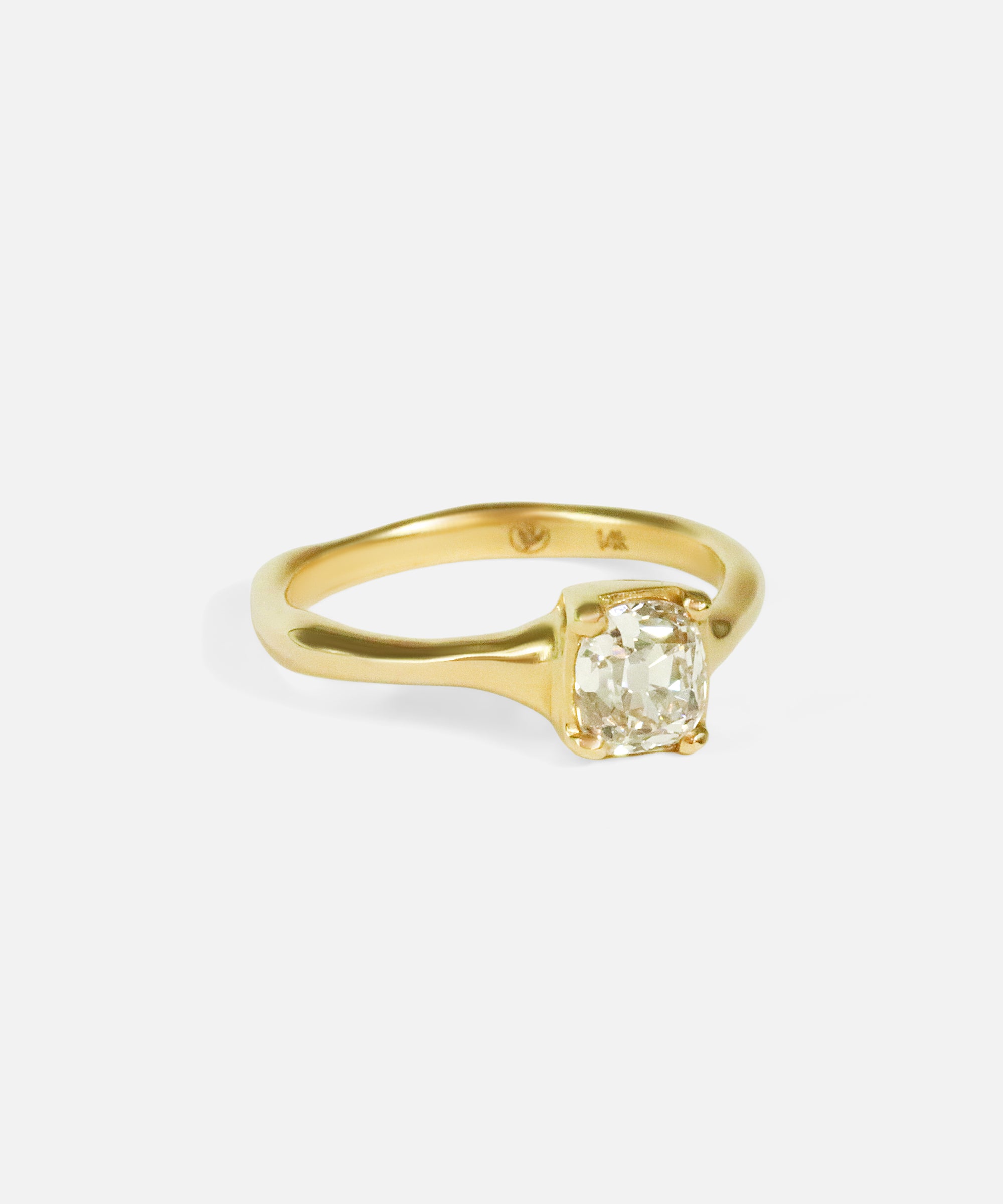Side view of Drizzle Solitaire Ring by Kestrel Dillon