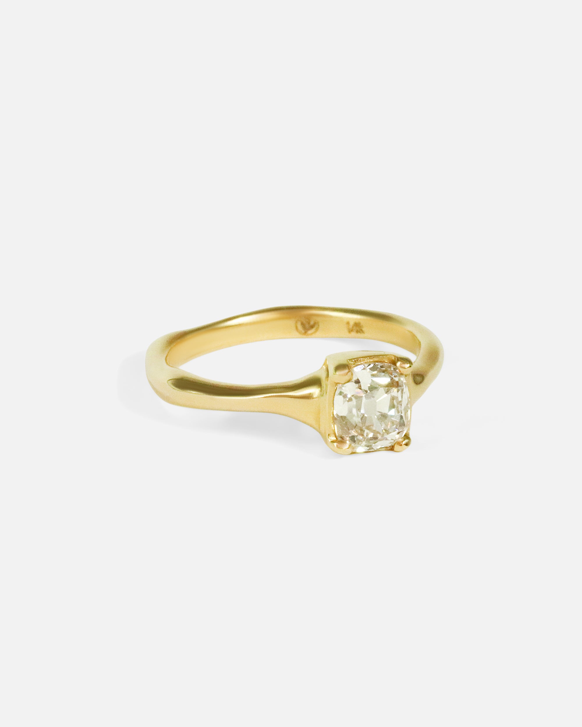 Side view of Drizzle Solitaire Ring by Kestrel Dillon