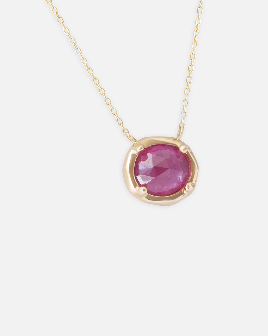 Pebble / Ruby Freeform Pendant By fitzgerald jewelry in pendants Category