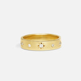 Front view of Shimmer Flat Band / White Diamonds by Ciara Alice