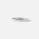 Front view of Flat Band / 2mm in Platinum