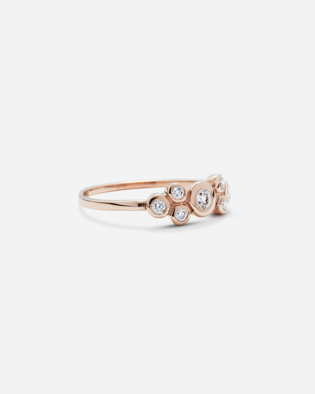 Bubble 1 / White Diamond Ring By Hiroyo