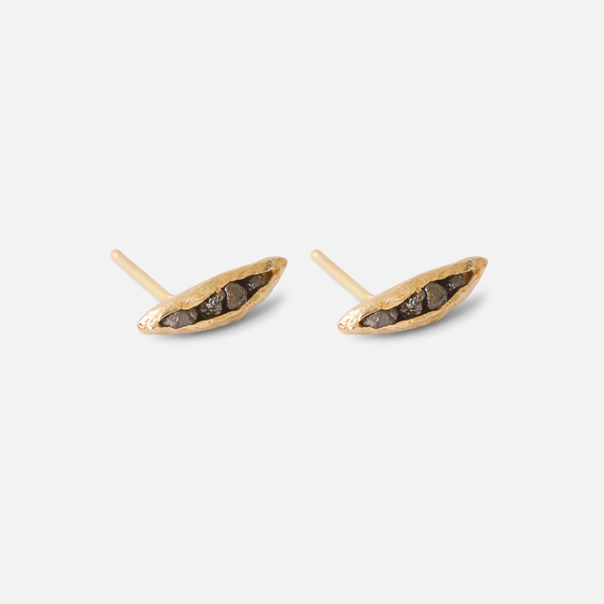 Rough Black Diamond / Studs By Ariko in earrings Category