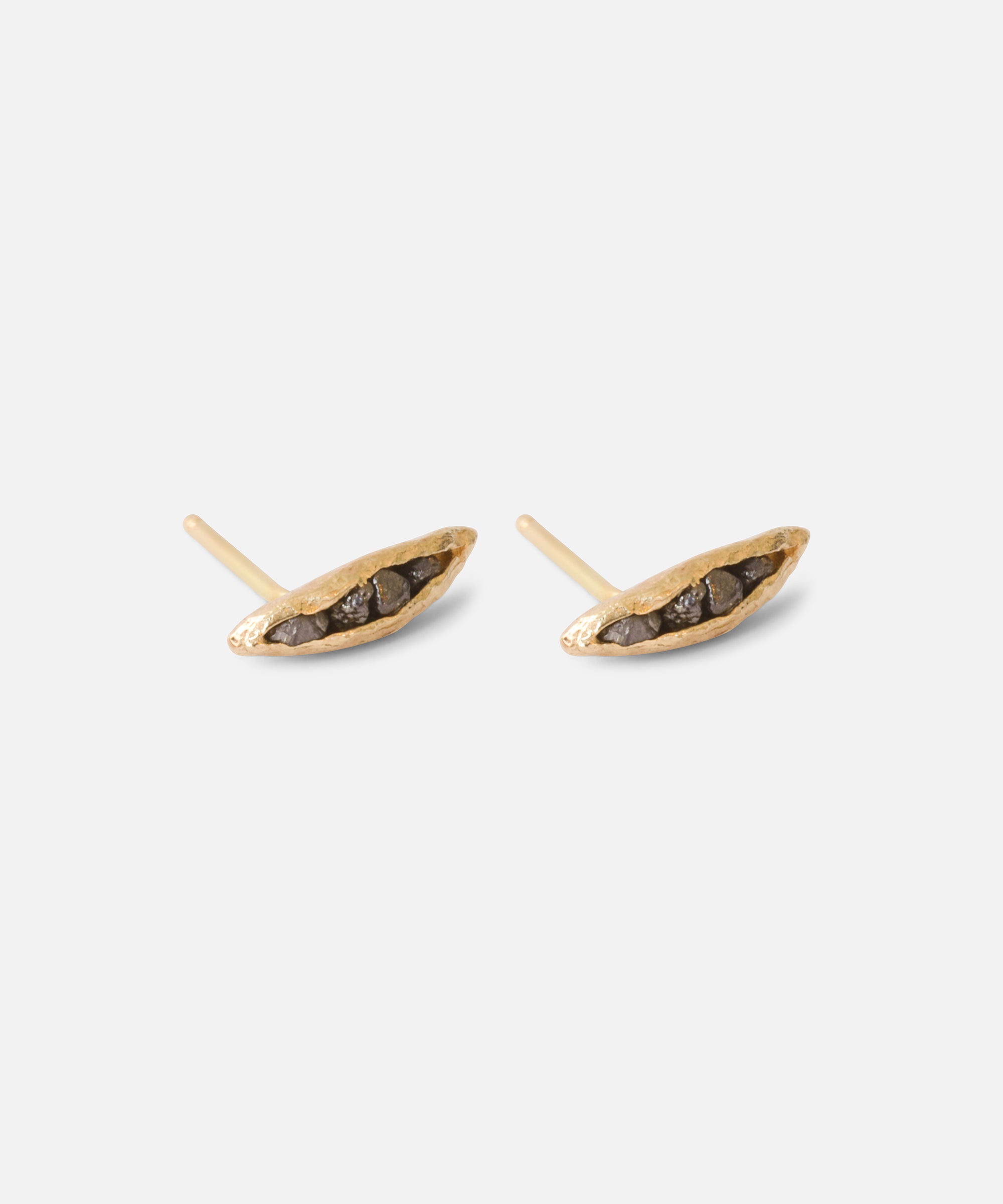 Rough Black Diamond / Studs By Ariko