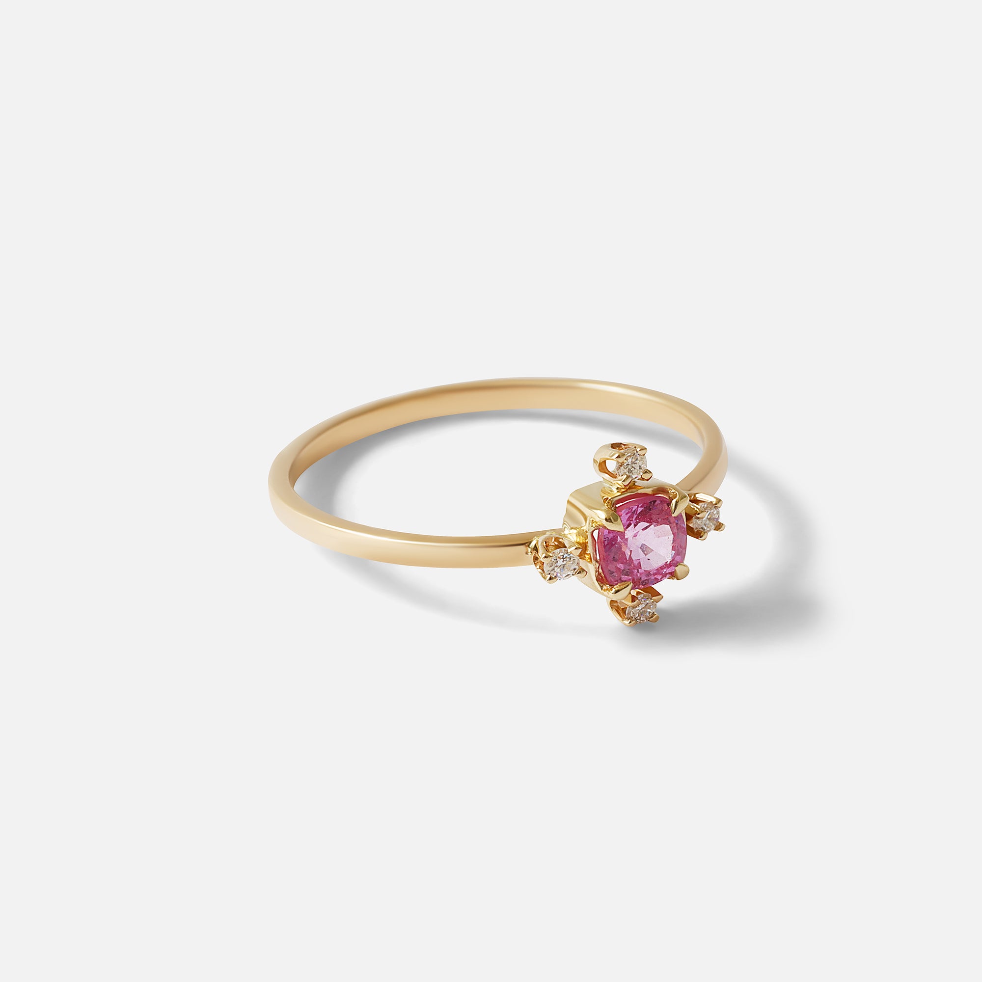 Pink Sapphire and Diamond / Ring By Akiko in ENGAGEMENT Category