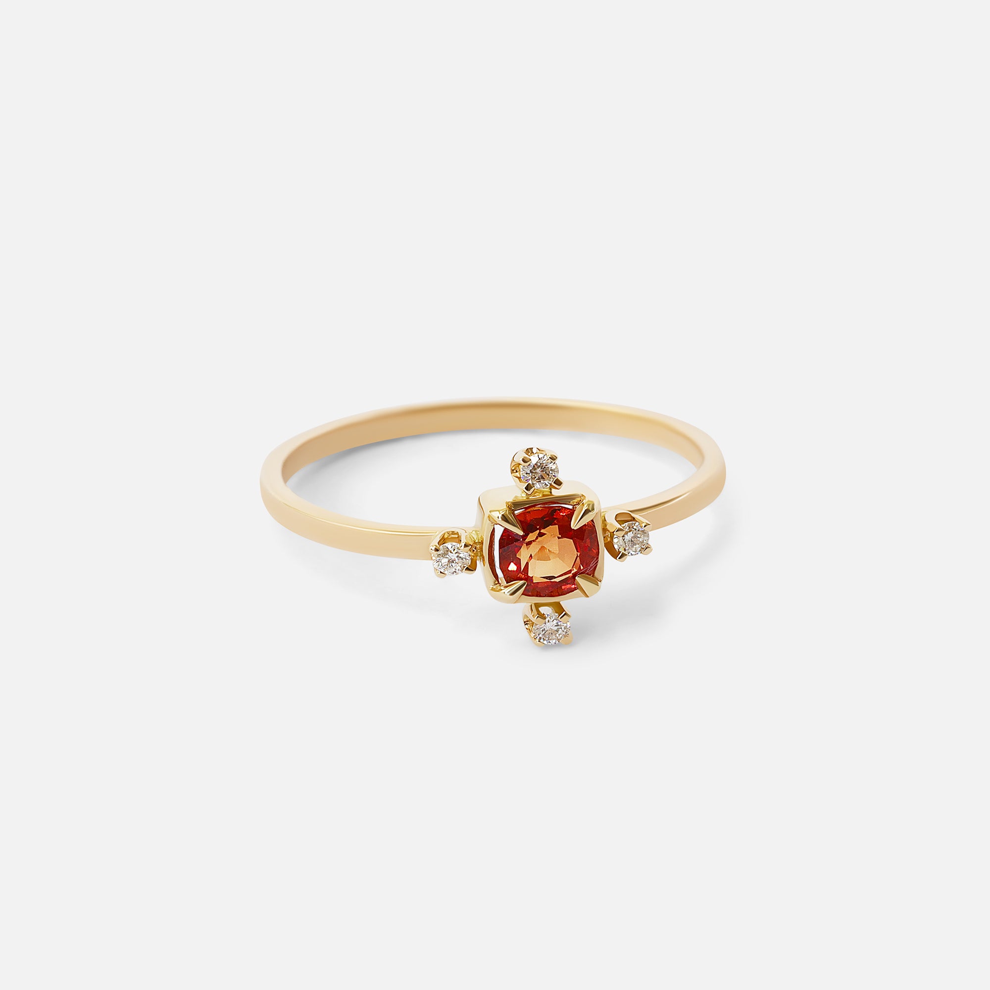 Red Sapphire and Diamond / Ring By Akiko in ENGAGEMENT Category