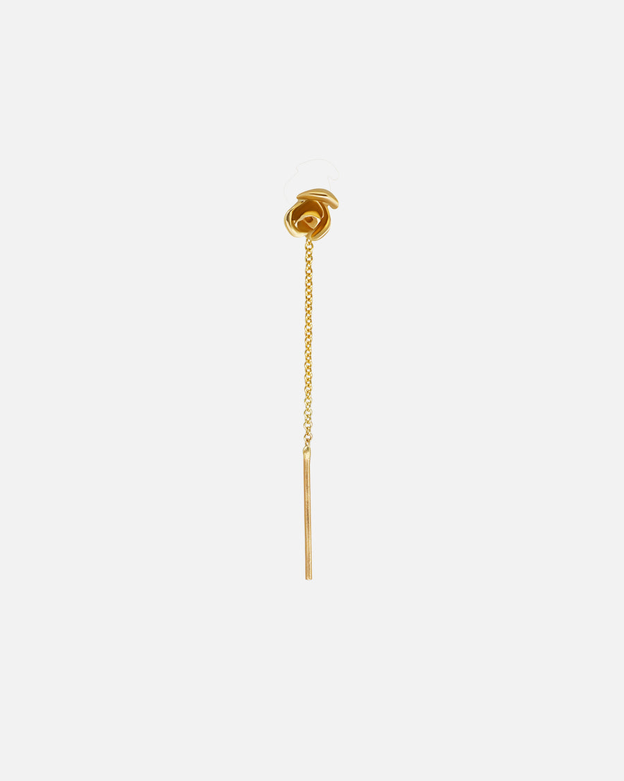 Rose Bud / Chain Earring By Akiko in earrings Category