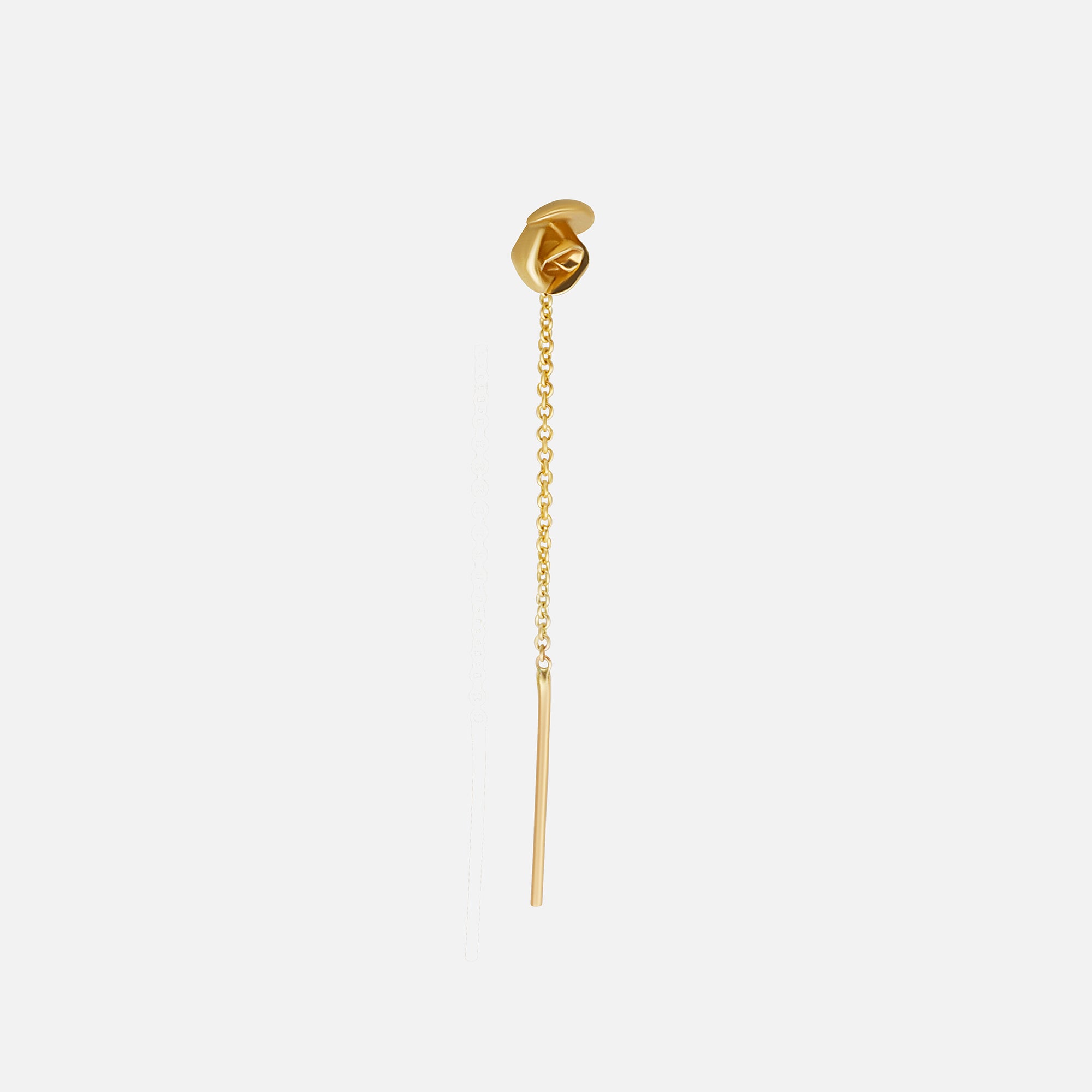 Rose Bud / Chain Earring By Akiko in earrings Category