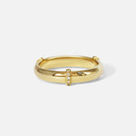 Front view of Orion Minor White Diamond Band