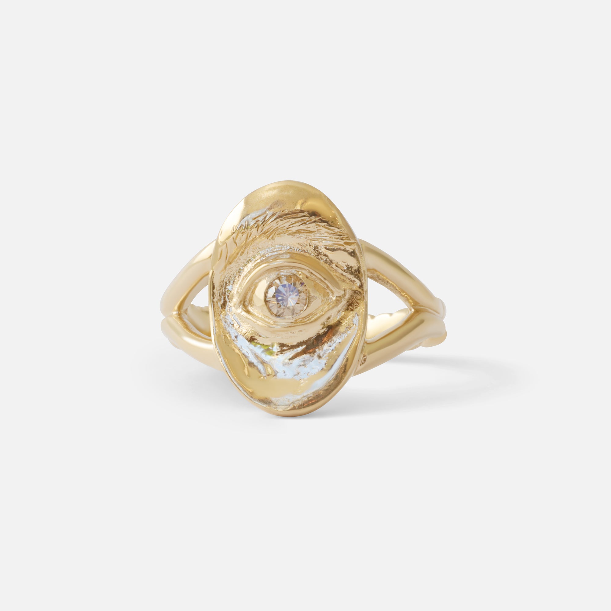 Intagliaux / Oval Champagne Diamond Ring By Alfonzo in rings Category