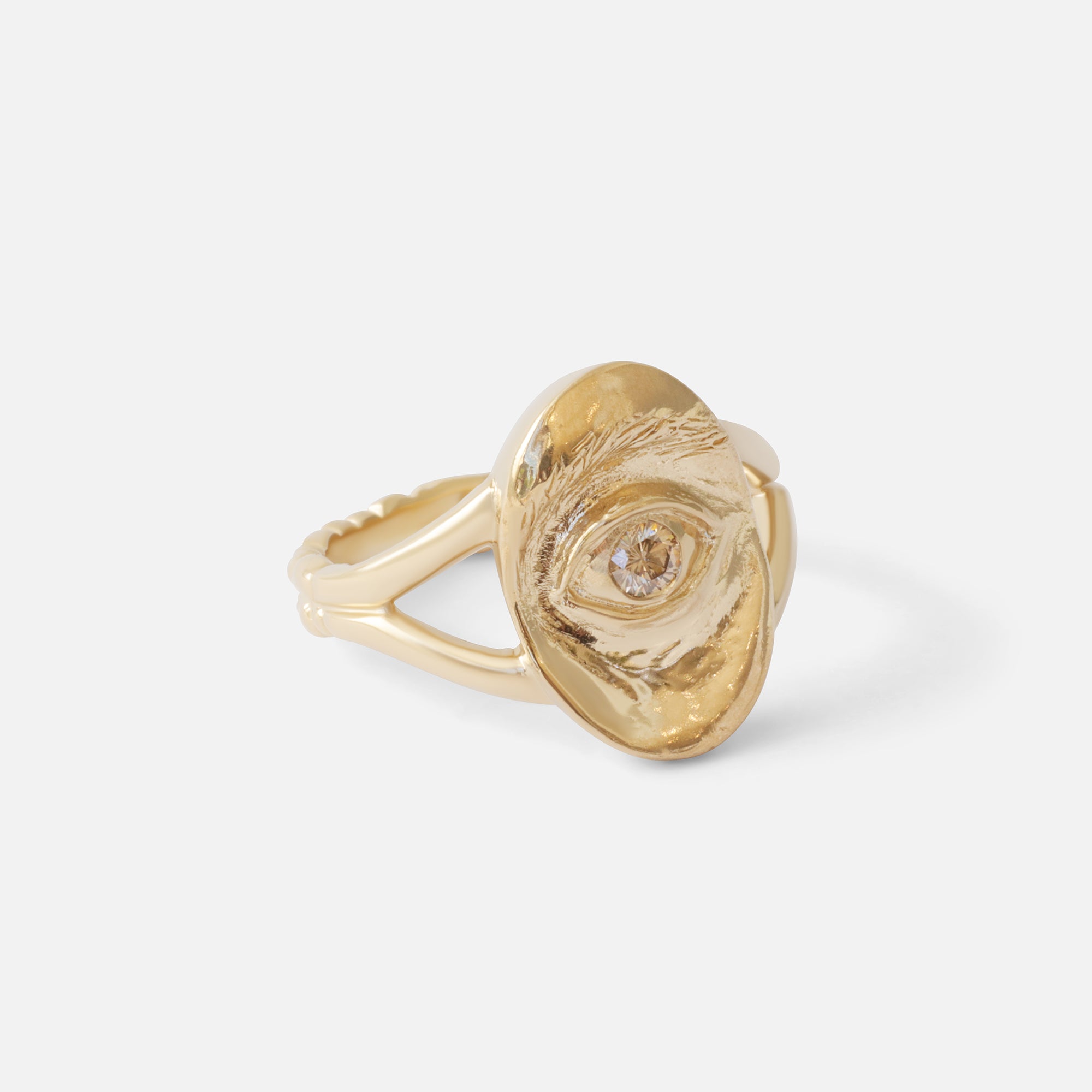 Intagliaux / Oval Champagne Diamond Ring By Alfonzo in rings Category
