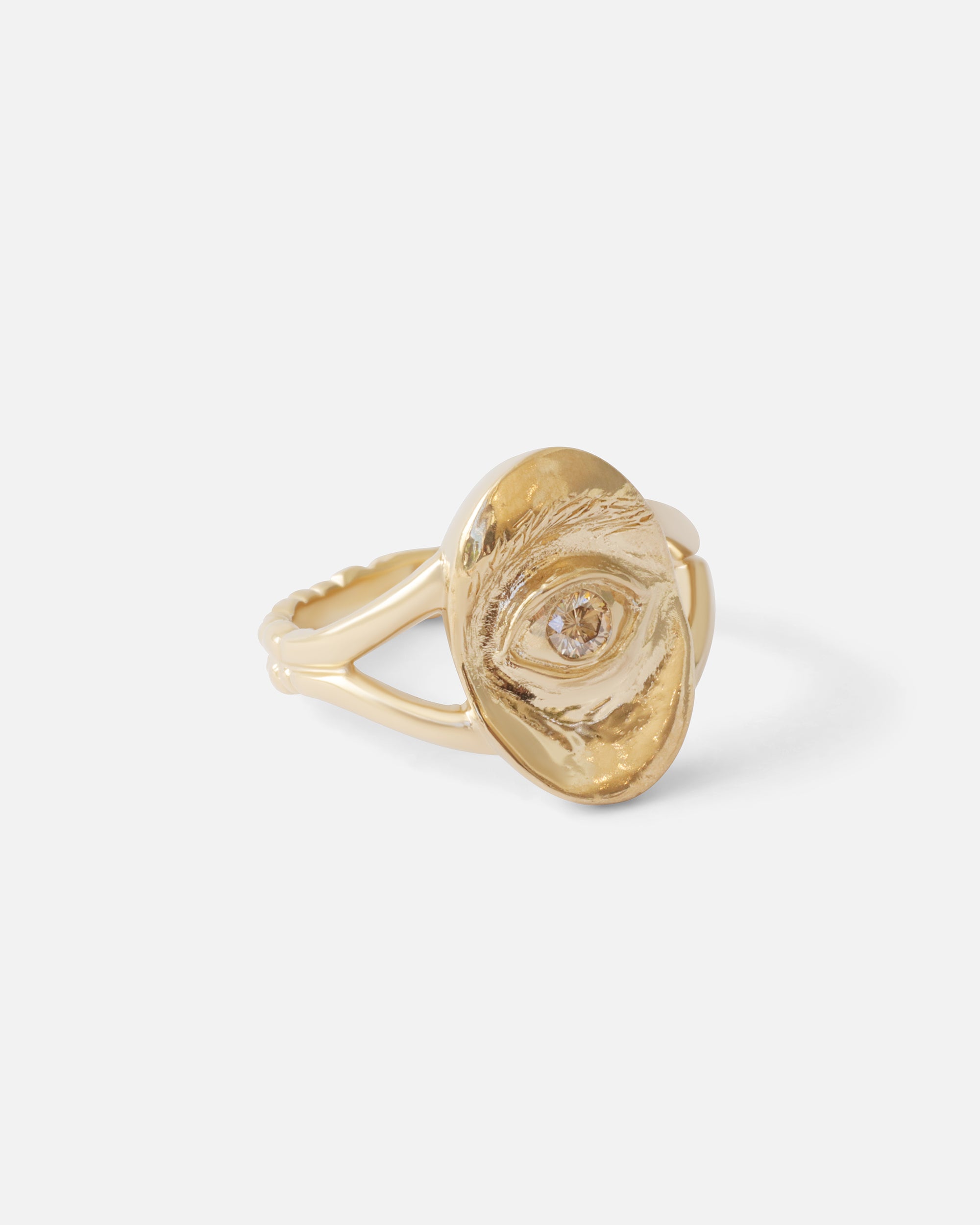 Intagliaux / Oval Champagne Diamond Ring By Alfonzo