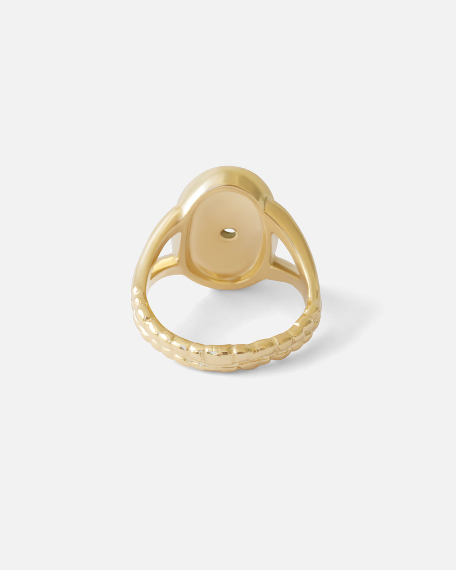Intagliaux / Oval Green Sapphire Ring By Alfonzo in rings Category