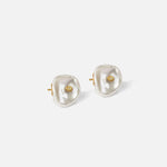 SIde angled view of Keshi Petal Studs