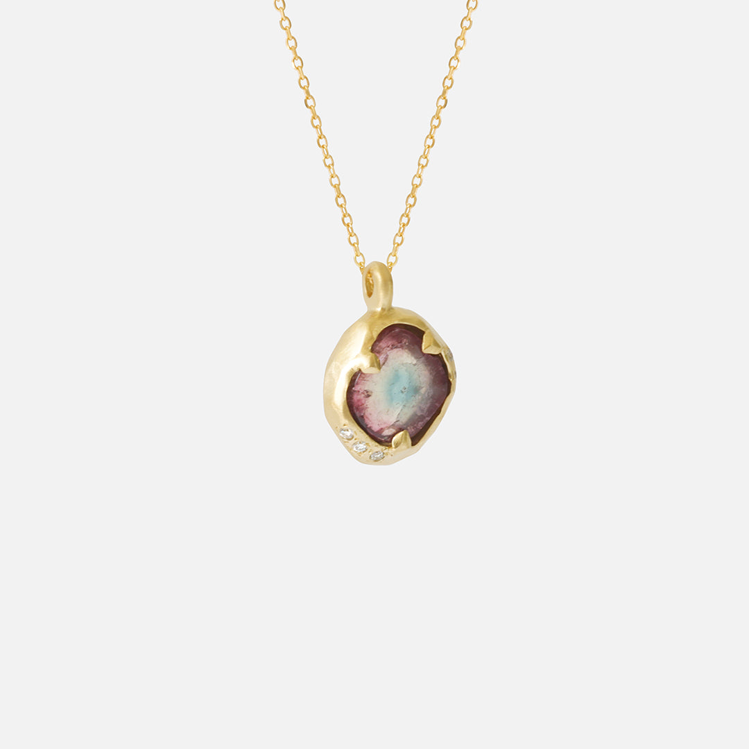 Watermelon Tourmaline / 1.03ct Pendant By Ariko in pendants Category