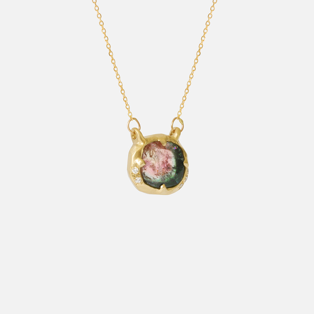 Watermelon Tourmaline / 1.20ct Pendant By Ariko in pendants Category