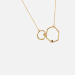 Side view of Hexagon Necklace by Ariko