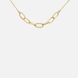 Front view of Pave Link Necklace by Ariko