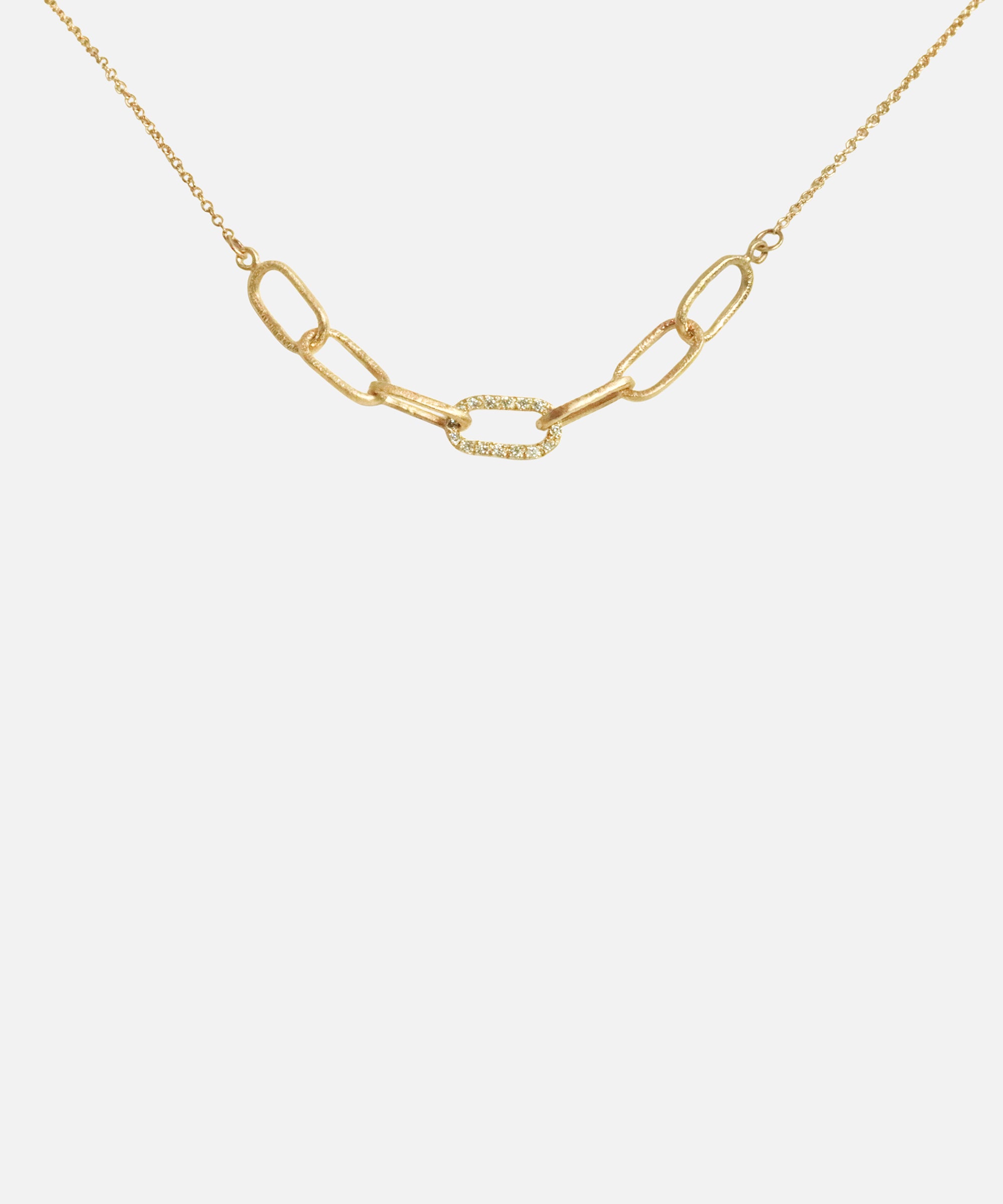 Front view of Pave Link Necklace by Ariko