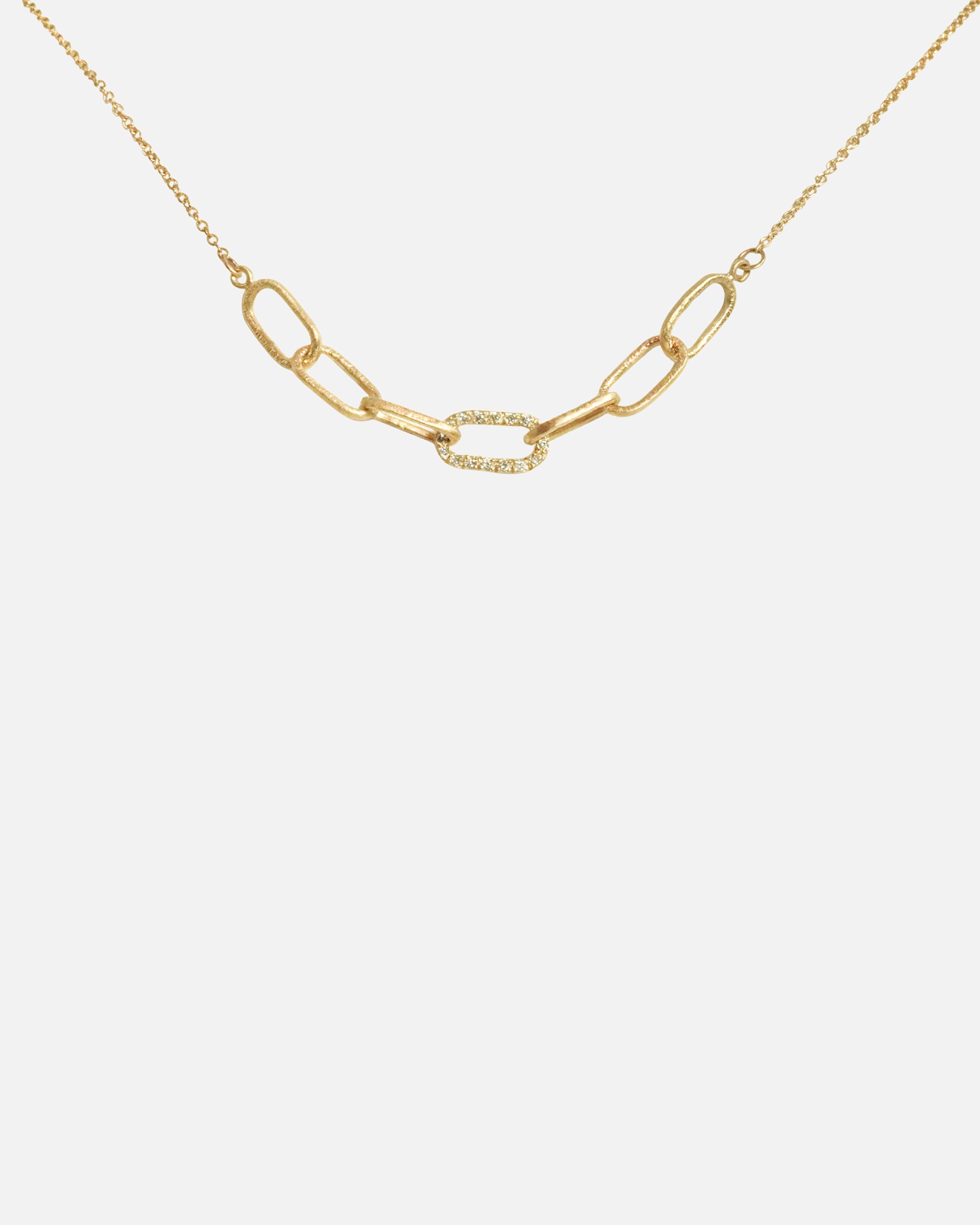 Front view of Pave Link Necklace by Ariko