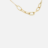 Angled side view of Pave Link Necklace by Ariko